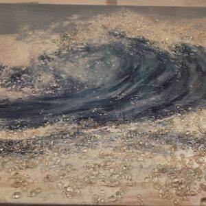 Textured Ocean Canvas Wall Decor